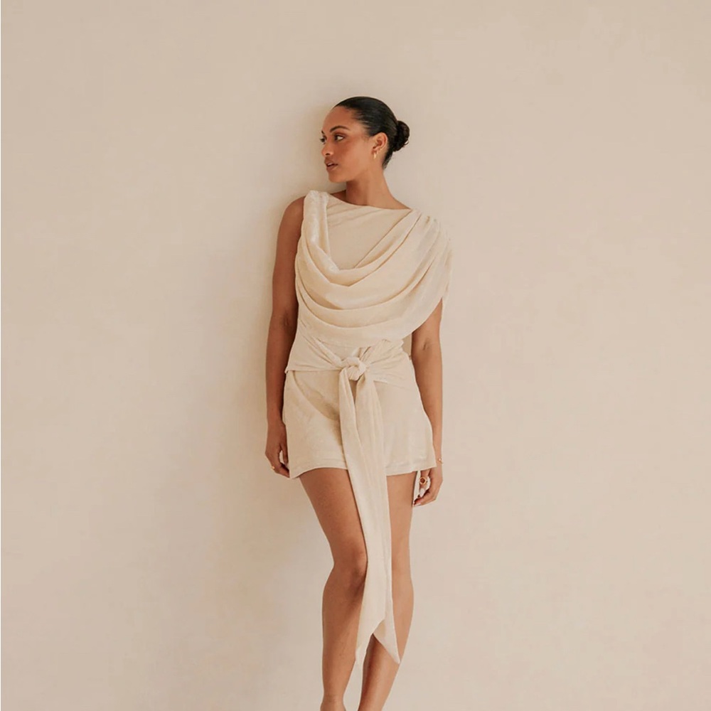 Sabo Skirt Cream Mini Dress